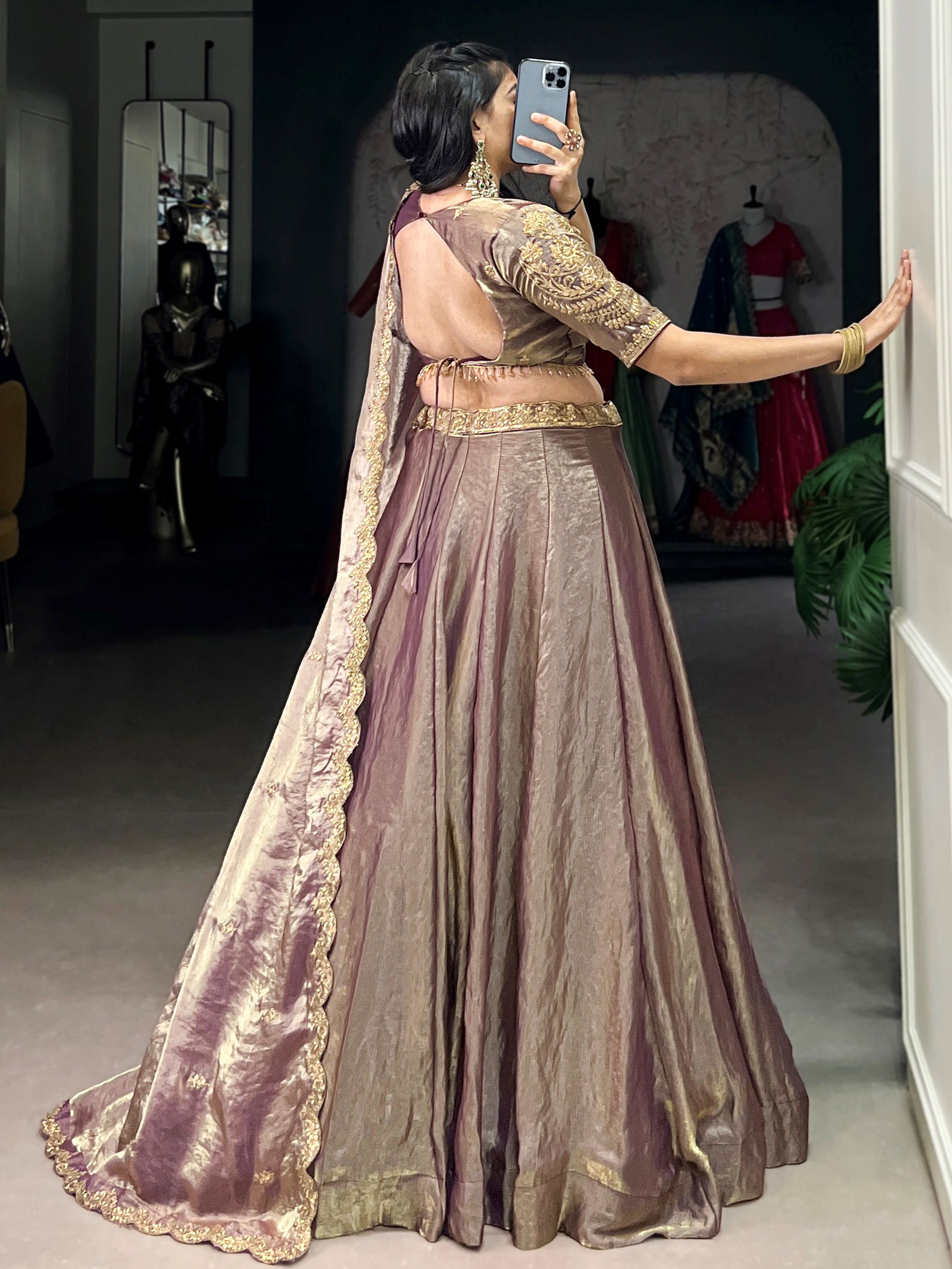 Fabulous Lilac Sequins Work Organza Party Wear Lehenga Choli With Dupatta