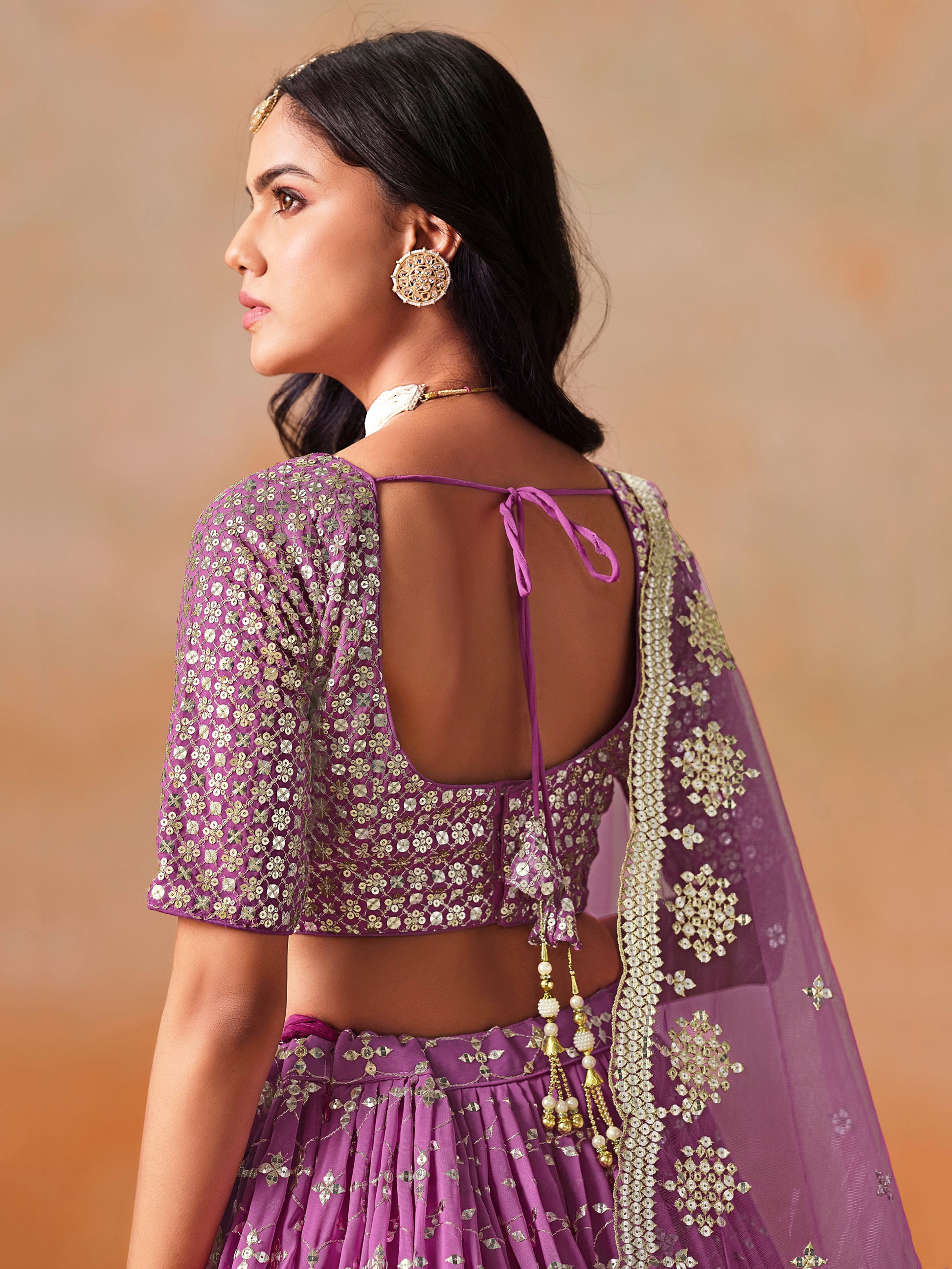Fantastic Rani Pink Georgette Reception Wear Lehenga Choli