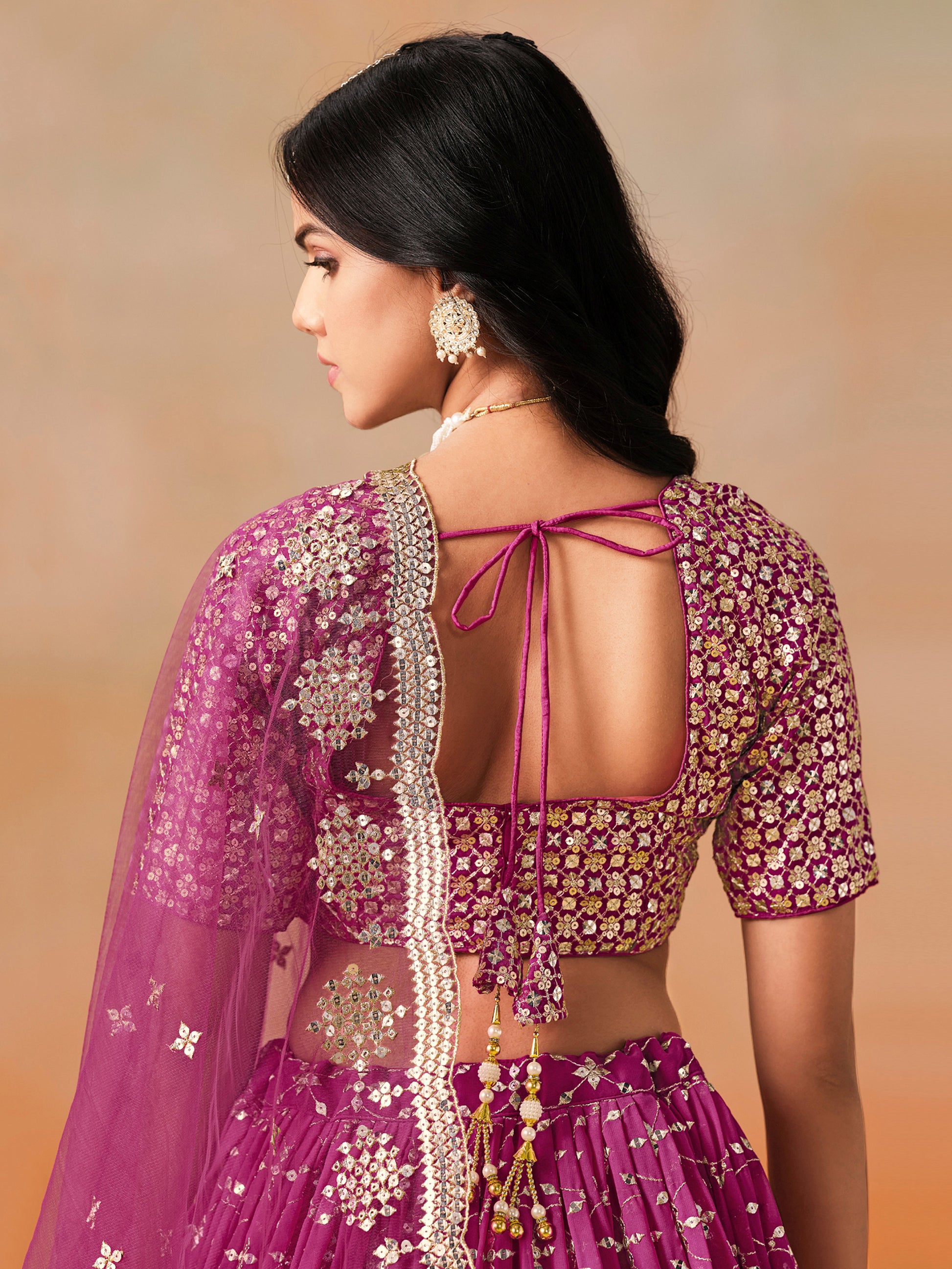 Amazing Pink Zari Embroidered Lehenga Choli With Dupatta