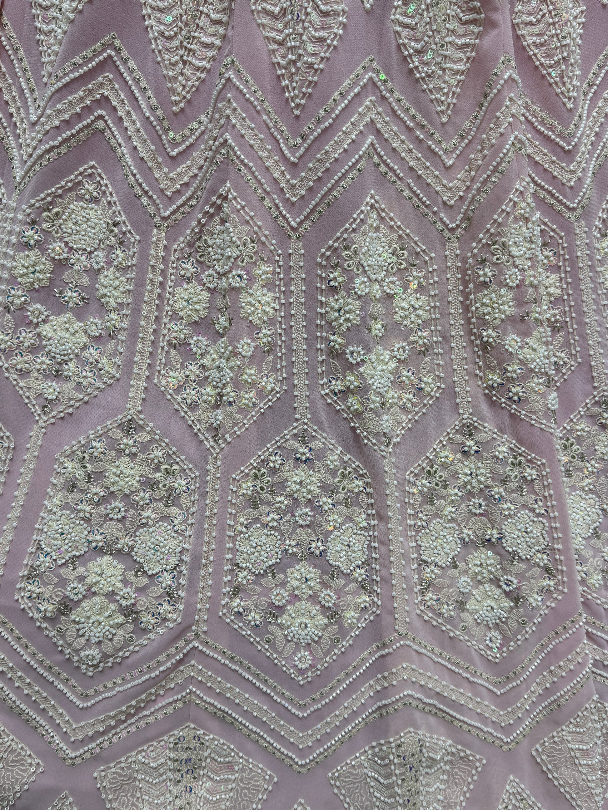 Gorgeous Pink Thread Work Georgette Bridesmaid Lehenga Choli