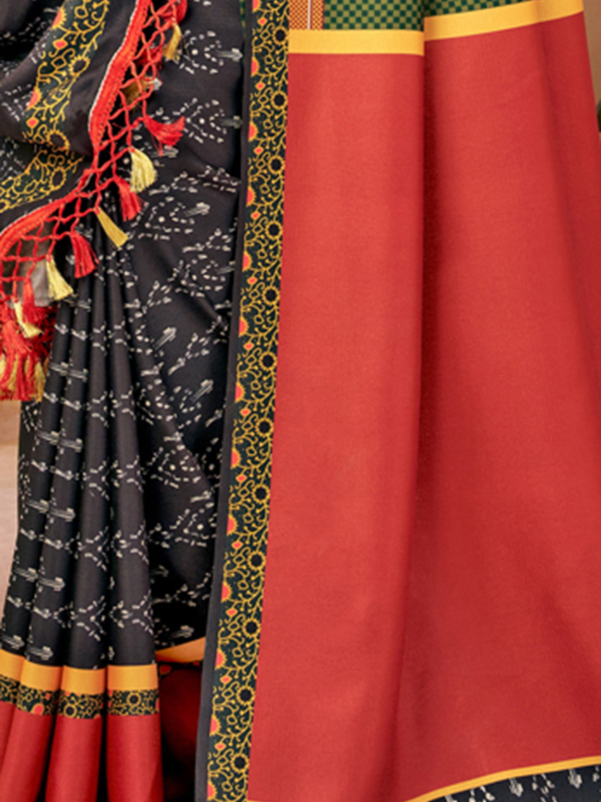 Wonderful Multi-Color Digital Printed Pashmina Saree With Shawl