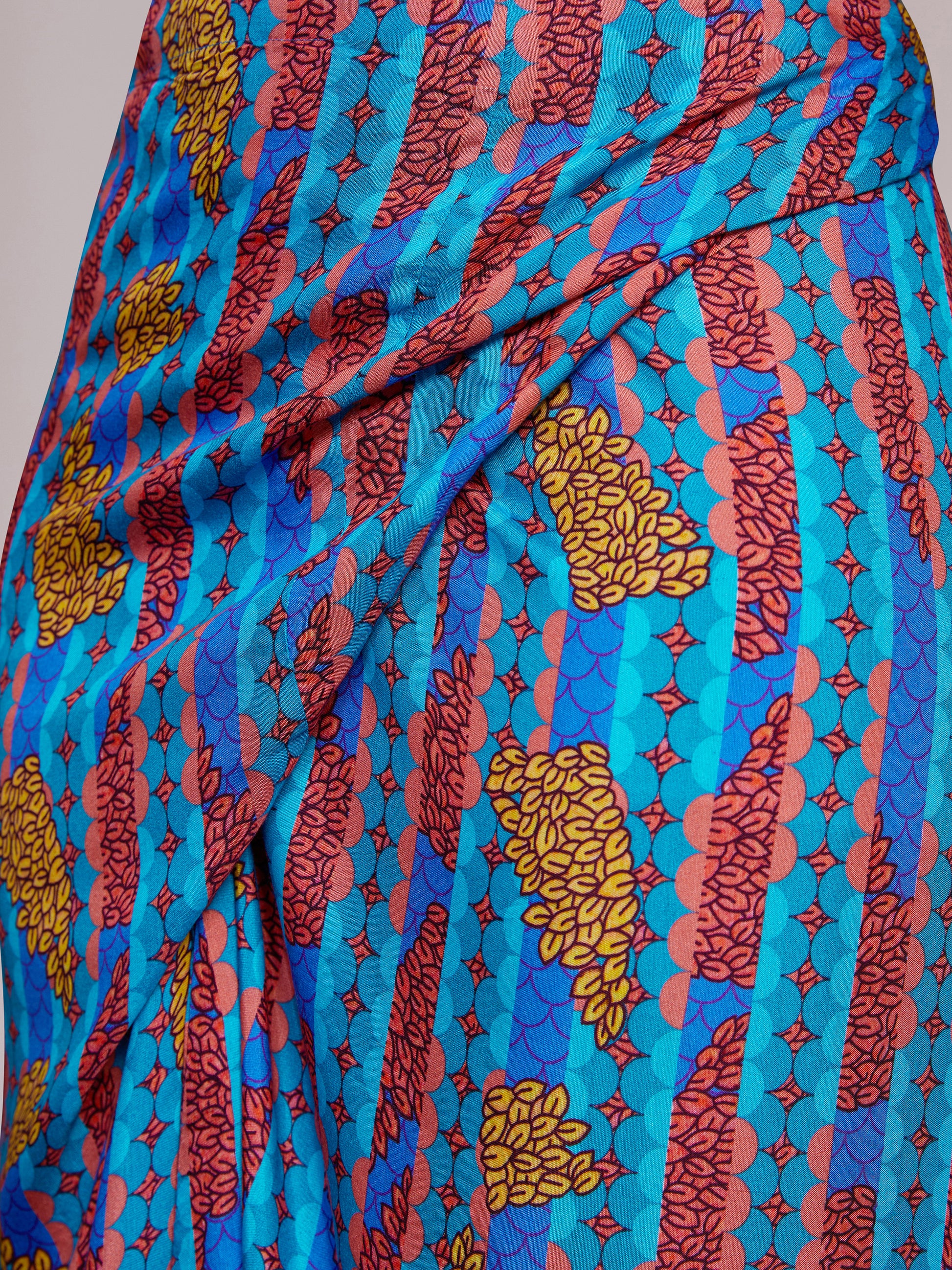 Gorgeous Blue Printed Muslin Silk Party Wear Co-Ord Set With Shrug