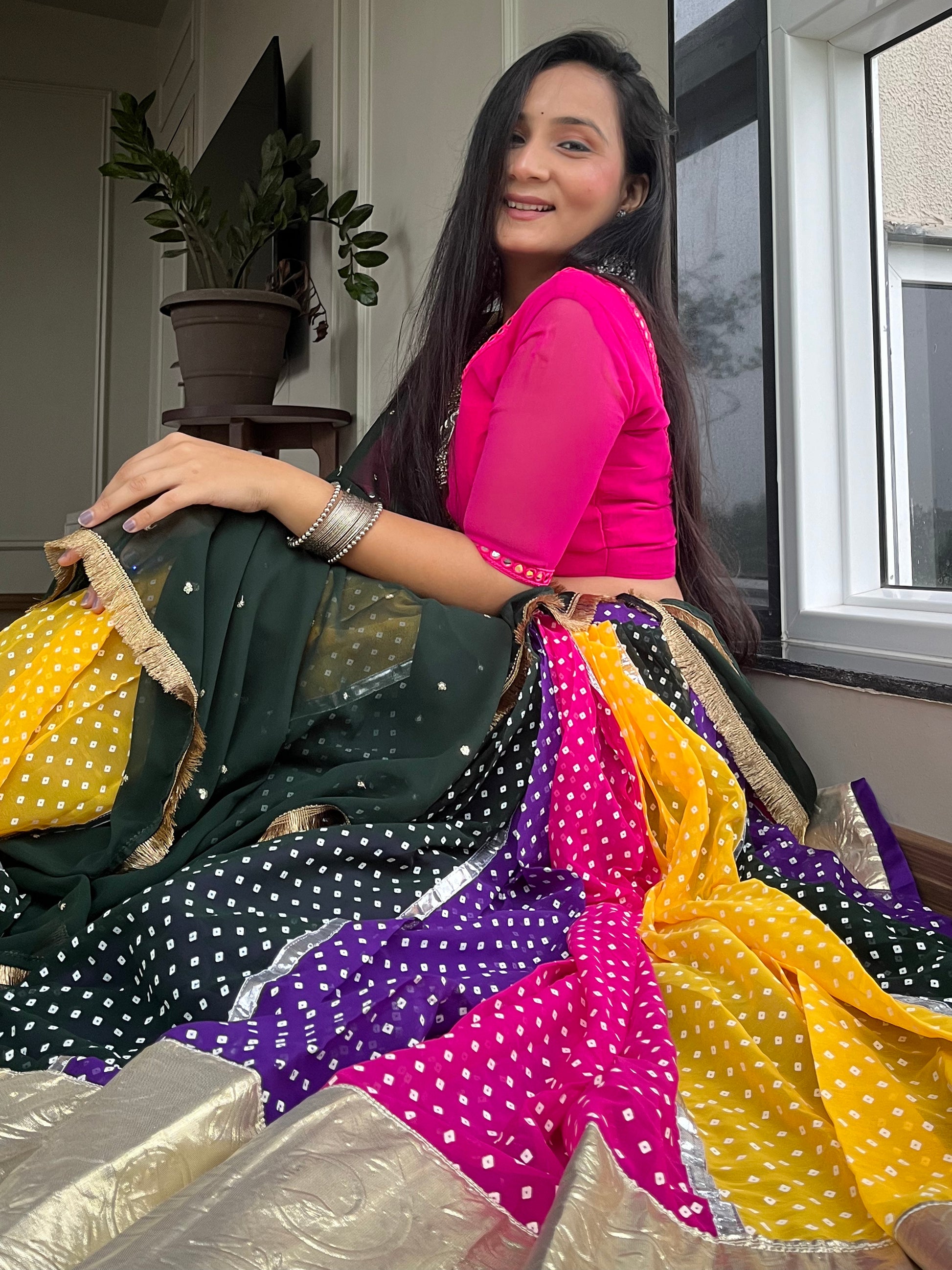Attractive Multi-Color Printed Georgette Navratri Wear Lehenga Choli