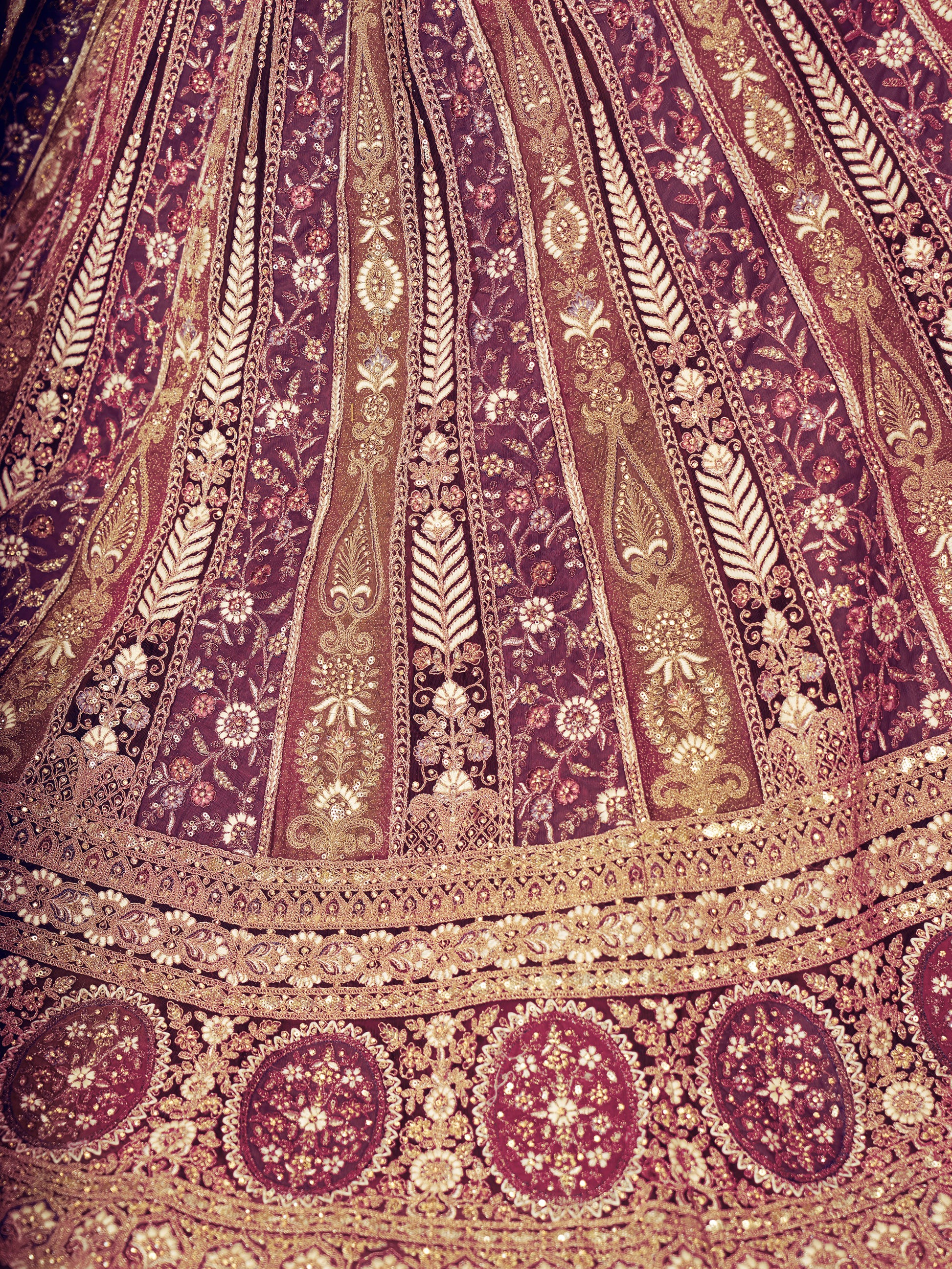 Enchanting Wine Thread Work Net Engagement Wear Lehenga Choli