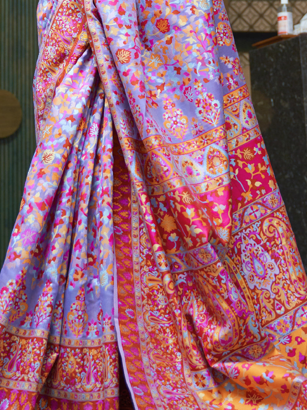 Enchanting Purple Weaving Silk Festive Wear Saree With Blouse