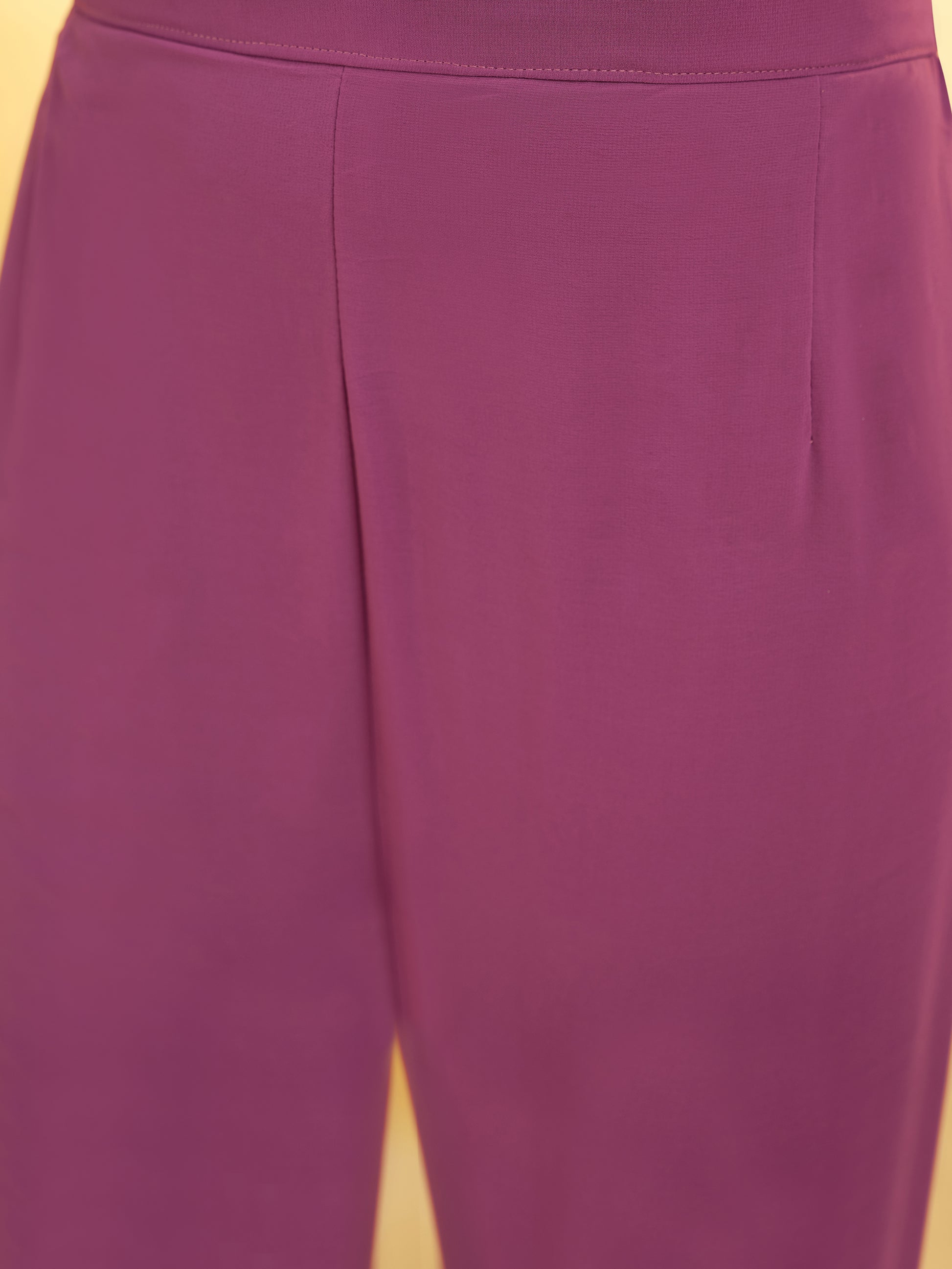 Glamorous Purple Embroidered Georgette Wedding Sharara Suit