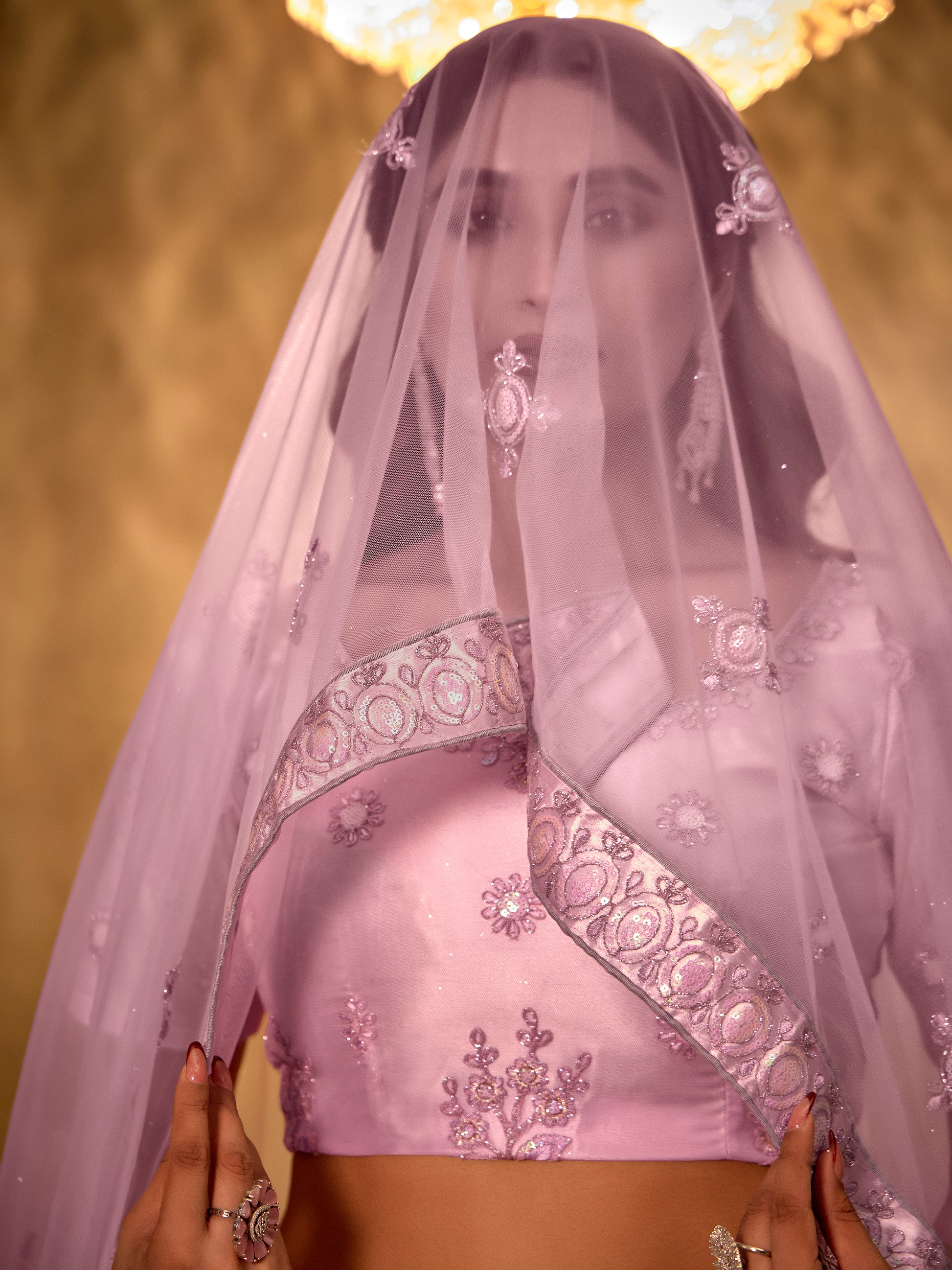 Gorgeous Pink Thread Embroidery Net Wedding Lehenga Choli With Dupatta