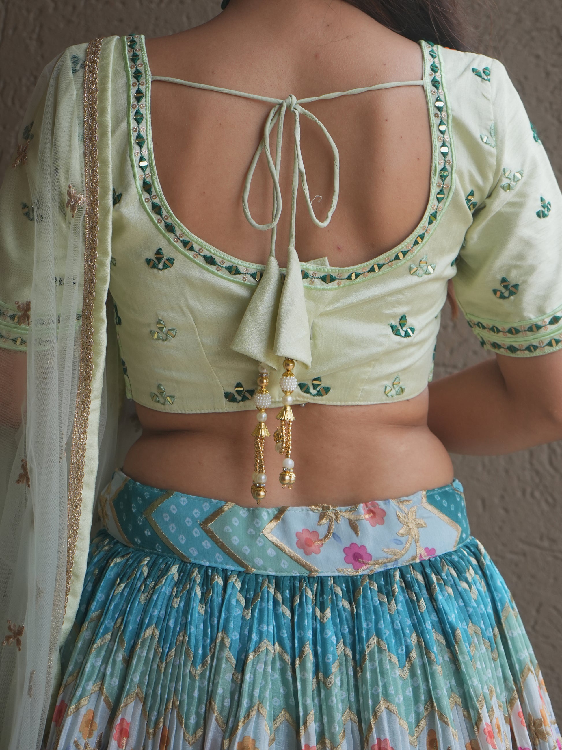 Attractive Multi Color Floral Printed Chinon Festival Wear Lehenga Choli