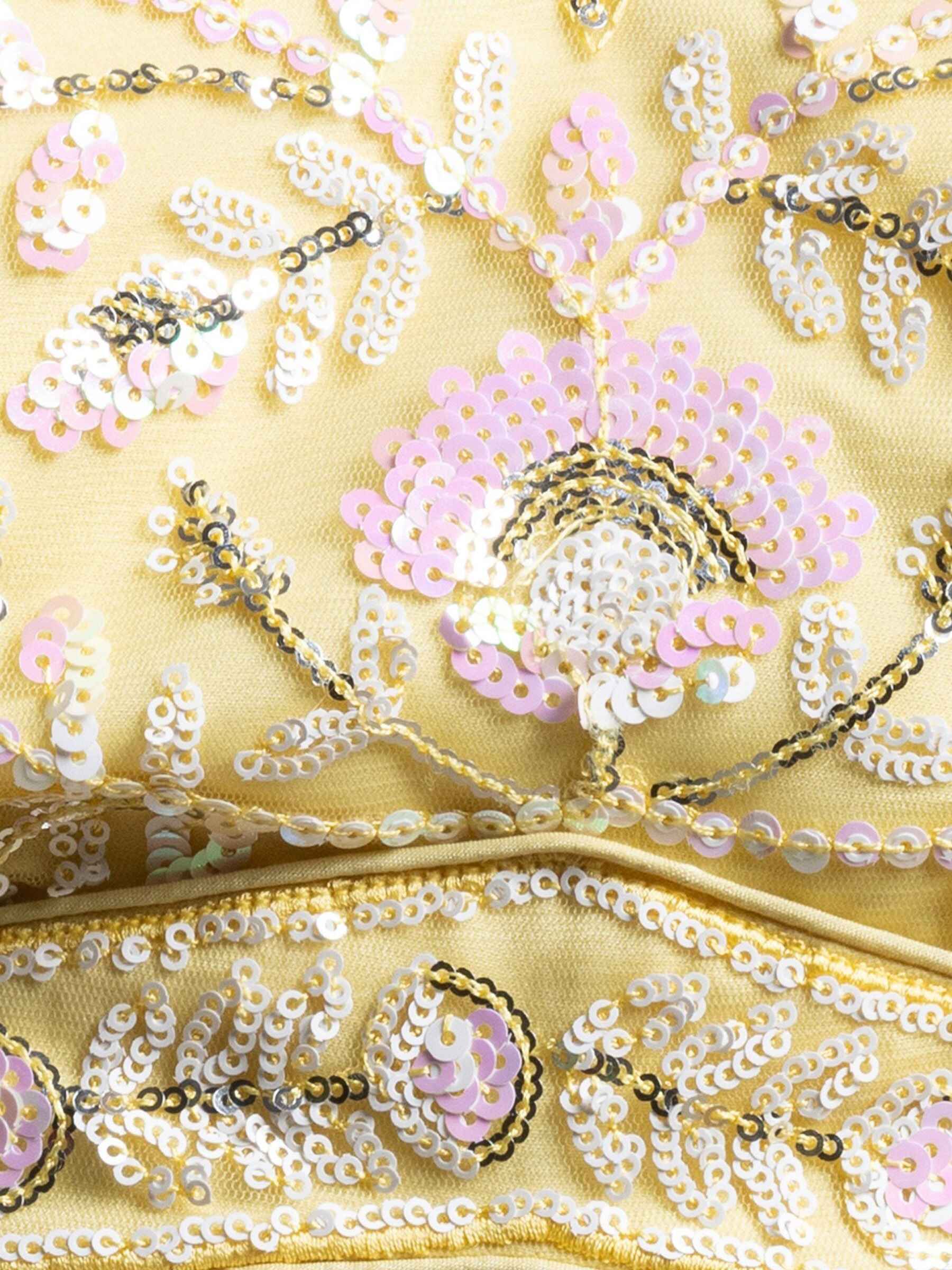 Unique Yellow Sequins Net Haldi Wear Lehenga Choli With Dupatta
