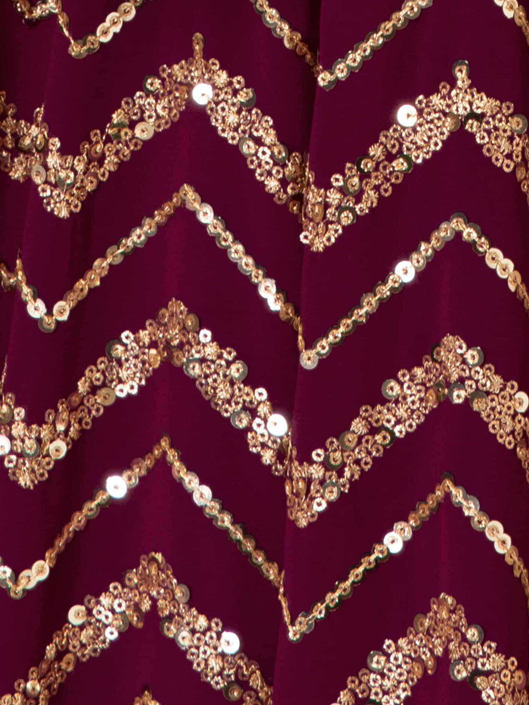 Delightful Maroon Zari Embroidered Georgette Wedding Lehenga Choli