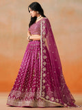 Amazing Pink Zari Embroidered Lehenga Choli With Dupatta - Zeel Clothing