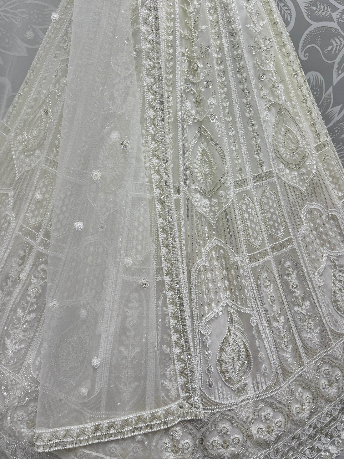 Attractive White Sequins Net Party Wear Lehenga Choli With Dupatta - Zeel Clothing