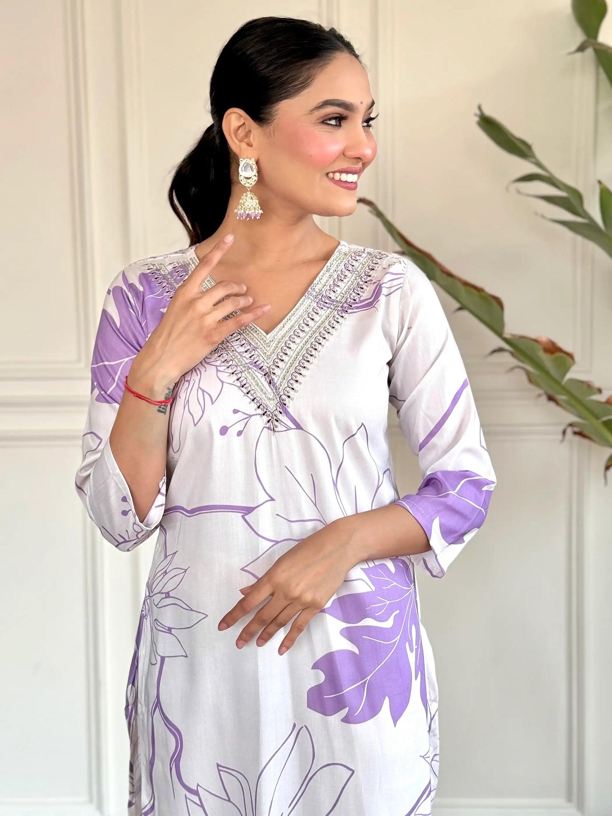 Bewitching White Printed Rayon Festival Wear Suit Pant With Dupatta - Zeel Clothing