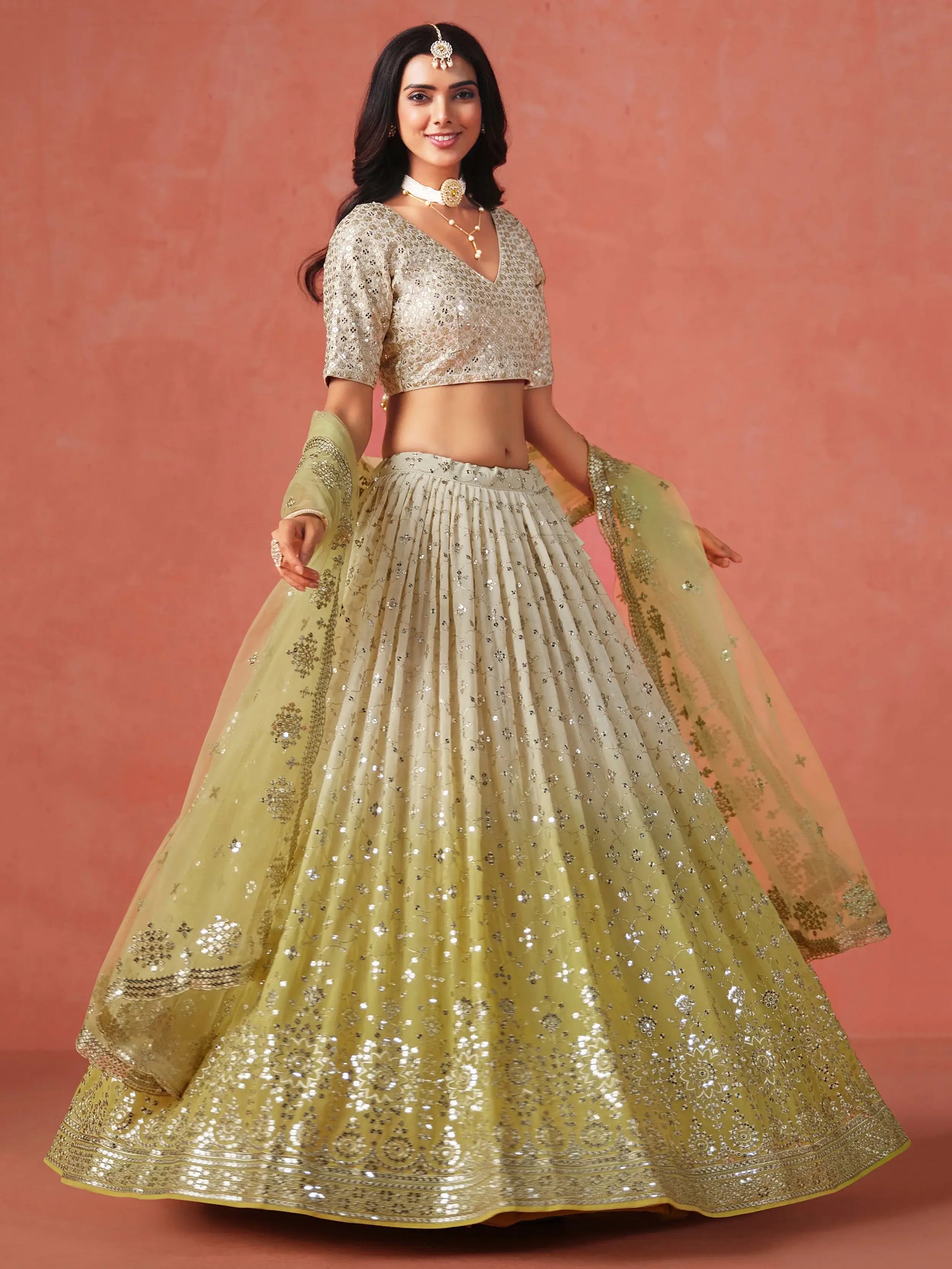 Incredible Yellow Zari Embroidery Designer Lehenga Choli - Zeel Clothing
