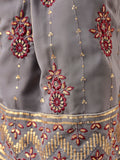 Magnetic Grey Sequins Georgette Wedding Wear Salwar Kameez - Zeel Clothing
