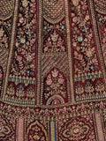 Magnetic Maroon Thread Work Bridal Lehenga Choli With Double Dupatta - Zeel Clothing