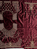 Magnetic Maroon Thread Work Bridal Lehenga Choli With Double Dupatta - Zeel Clothing