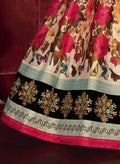 Multi-Color Floral Print Banglori Silk Reception Wear Lehenga Choli - Zeel Clothing