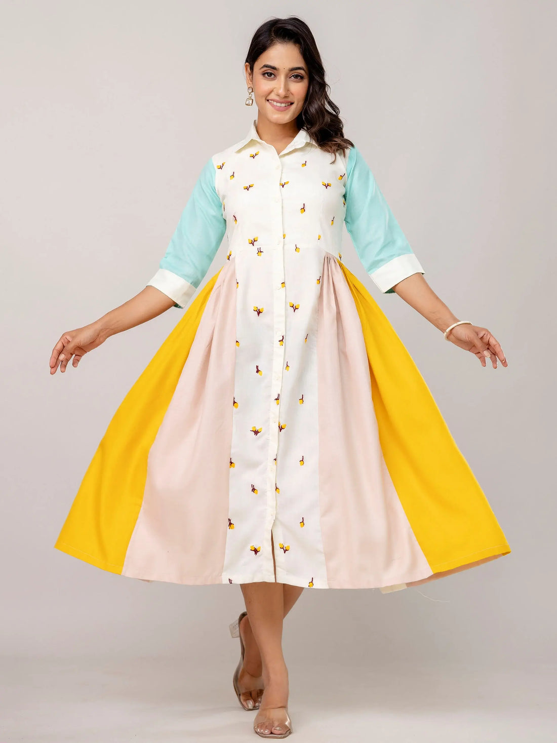 Phenomenal White Embroidered Cotton Festive Wear Kurti - Zeel Clothing