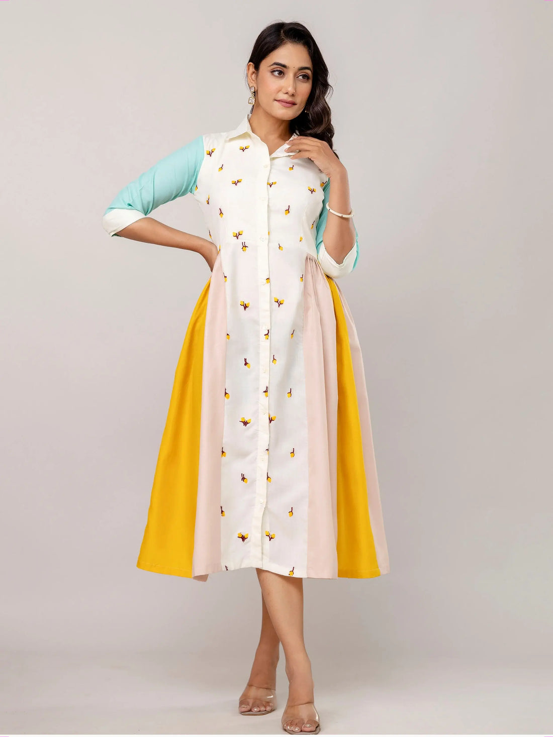 Phenomenal White Embroidered Cotton Festive Wear Kurti - Zeel Clothing