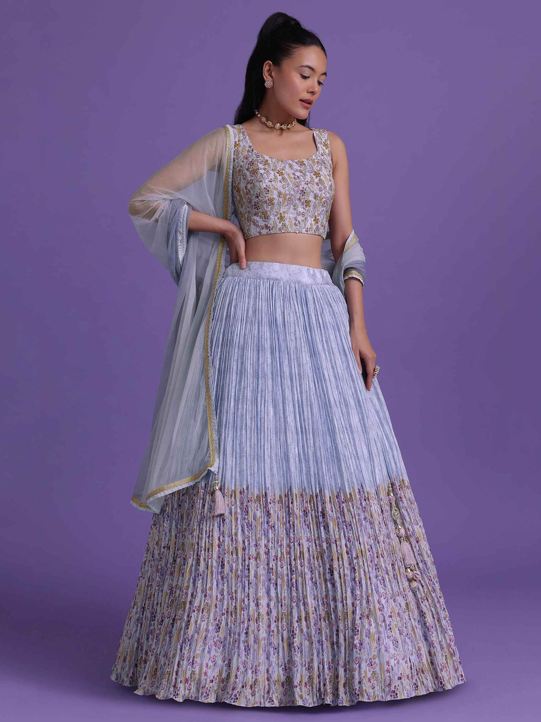 Wonderful Blue Sequins Net Engagement Wear Lehenga Choli - Zeel Clothing