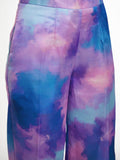 Wonderful Multi-Color Shibori Printed Satin Party Wear Co-Ord Set - Zeel Clothing