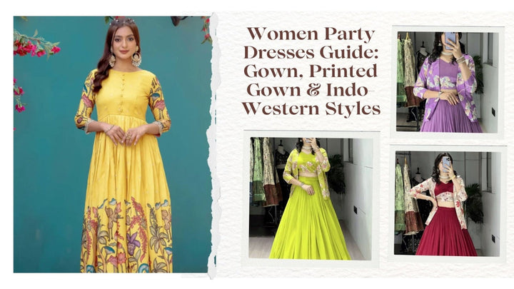 Women Party Dresses Guide: Gown, Printed Gown & Indo-Western Styles