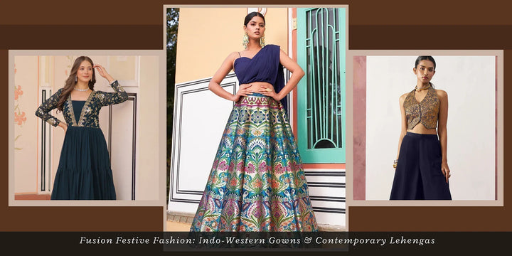 Fusion Festive Fashion: Indo-Western Gowns & Contemporary Lehengas