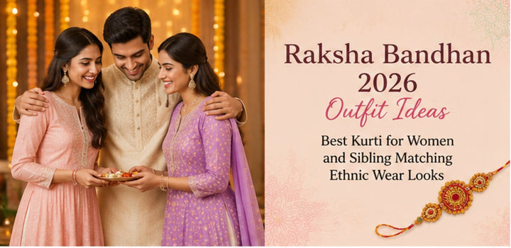 Raksha Bandhan 2026 Outfit Ideas: Best Kurti for Women and Sibling Matching Ethnic Wear Looks