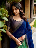 Lovely Pista Green Zari Woven Silk Function Wear Half Saree Lehenga