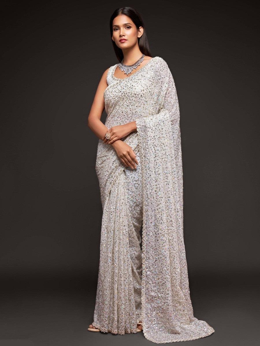 The Elegance of White Sequin Saree and Women Lehenga: A Timeless Tradition The Elegance of White Sequin Saree and Women Lehenga: A Timeless Tradition