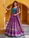 Adoring Purple Digital Printed Silk Event Wear Lehenga Choli With Dupatta