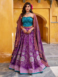 Adoring Purple Digital Printed Silk Event Wear Lehenga Choli With Dupatta