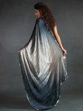 Amazing Brown Satin Cocktail Wear Pre-Stitched Saree With Blouse