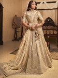Notable Beige Zari Weaving Banarasi Silk Wedding Wear Lehenga Choli