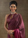 Mesmerizing Magenta Satin Designer Pre-Stitched Saree With Blouse