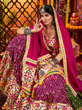 Splendid Multi-Color Thread Embroidery Cotton Navratri Special Lehenga Choli