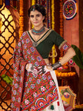 Gorgeous White Lace Work Silk Traditional Lehenga With Blouse