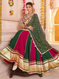 Amazing Multi-Color Lace Border Cotton Navratri Special Lehenga With Blouse