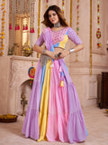 Notable Multi-Color Kutchi Patch Work Cotton Navratri Special Lehenga Choli