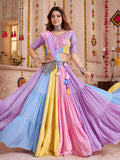 Notable Multi-Color Kutchi Patch Work Cotton Navratri Special Lehenga Choli
