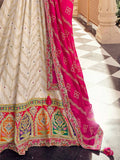 Grand Off-White Zari Weaving Viscose Silk Engagement Wear Lehenga Choli