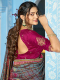 Stylish Rani Pink Sequins Silk Festivals Wear Lehenga Choli With Dupatta