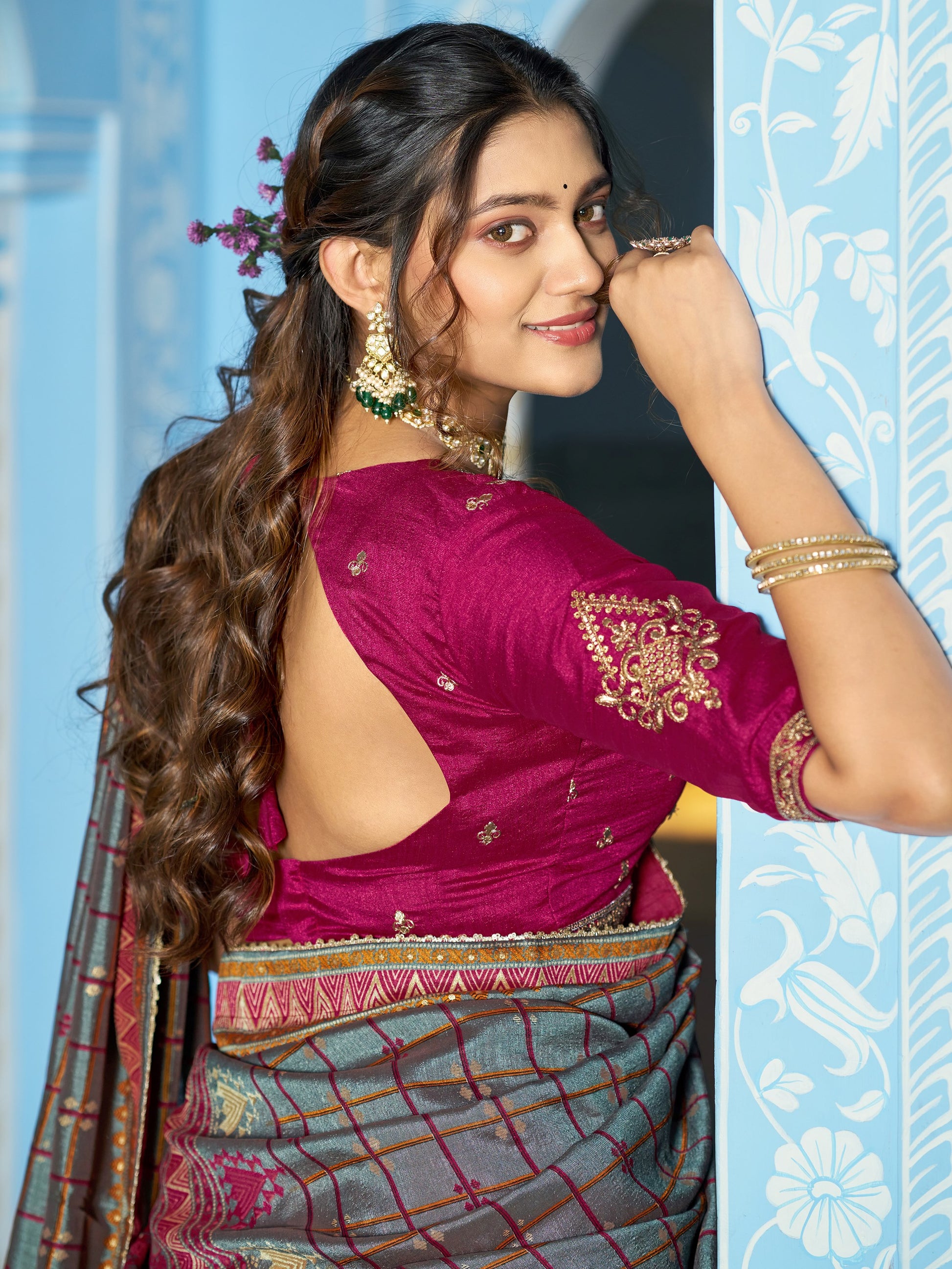 Stylish Rani Pink Sequins Silk Festivals Wear Lehenga Choli With Dupatta