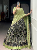 
Graceful Black Kalamkari Silk Wedding Wear Lehenga Choli
