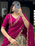 Fashionable Cream Kalamkari Silk Traditional Wear Lehenga Choli