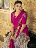 Outstanding Cream Kalamkari Silk Festival Wear Lehenga Choli With Dupatta