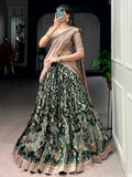 Outstanding Green Kalamkari Silk Wedding Wear Lehenga Choli