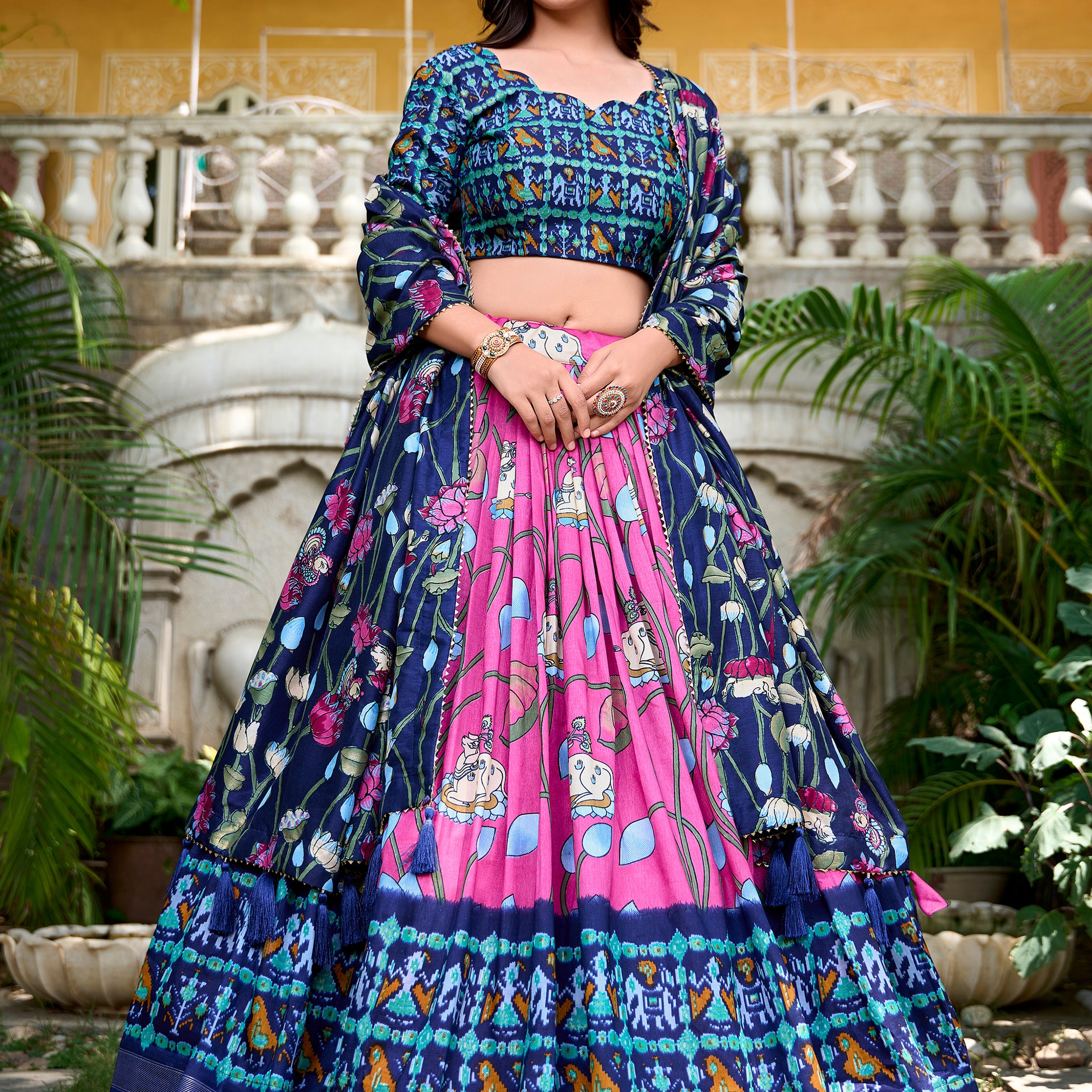 Marvelous Pink Patola Printed Silk Traditional Lehenga Choli