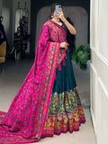 Adorable Blue Foil Work Tussar Silk Traditional Lehenga Choli